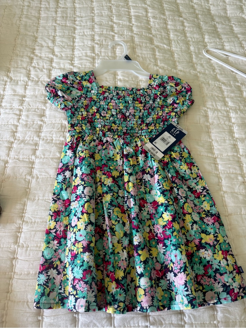 GAP Kids Girls Floral Dress XS 4-5 NWT Colorful Smocked